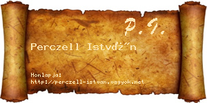 Perczell István névjegykártya